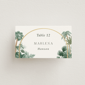 "The Greenhouse" - Place Cards in Seagreen by Elly - Front with Free Guest Printing