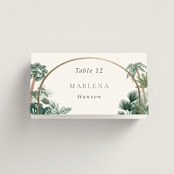 "The Greenhouse" - Place Cards in Seagreen by Elly - Folded with Free Guest Printing