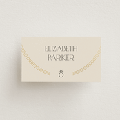 "Misha" - Place Cards in Latte by Kristie Kern - Front with Free Guest Printing