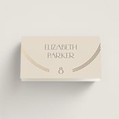 "Misha" - Place Cards in Latte by Kristie Kern - Folded with Free Guest Printing
