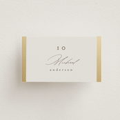 "Surround" - Place Cards in Sand by Nicole Walsh - Front with Free Guest Printing