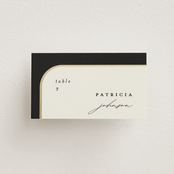 "Tuxedo" - Place Cards in Black Tie by Carolyn Nicks - Front with Free Guest Printing