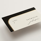 "Tuxedo" - Place Cards in Black Tie by Carolyn Nicks - Detail