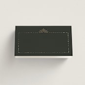 "Fringe" - Place Cards in Midnight by Leah Bisch - Blank front
