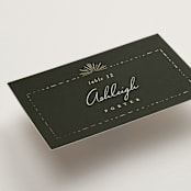 "Fringe" - Place Cards in Midnight by Leah Bisch - Detail