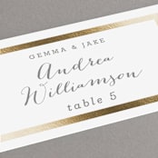 "Modern Photo Frame" - Place Cards in Cement by Hooray Creative - Detail