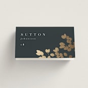 "Loire" - Place Cards in Deep Sea by Kristie Kern - Folded with Free Guest Printing