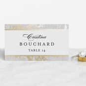 "Modern Marble" - Place Cards in Cloud by Kelly Schmidt - Front with Free Guest Printing