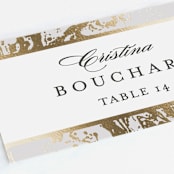 "Modern Marble" - Place Cards in Cloud by Kelly Schmidt - Detail