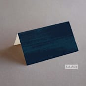 "Gold Leaf" - Place Cards in Indigo by Kelly Schmidt - Folded Back of Card