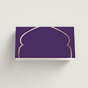 "Whole New World from Disney's Aladdin" - Place Cards in Aubergine by Creo Study - Blank front