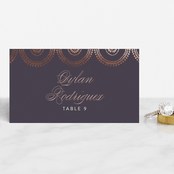 "Captivating" - Place Cards in Plum by Design Lotus - Front with Free Guest Printing