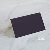 "Captivating" - Place Cards in Plum by Design Lotus - Folded Back of Card