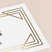 "Framed Deco Elegance" - Place Cards in Classic White by Kelly Schmidt - Detail