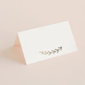 "Elegant Announcement" - Place Cards in Vanilla by Kelly Schmidt - Blank front