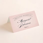 "Big City" - Place Cards in Blush by Hooray Creative - Folded with Free Guest Printing