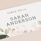 "Petal Surround" - Place Cards in Blush by Susan Moyal - Detail