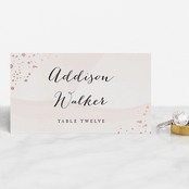"Formal Watercolor" - Place Cards in Bashful by Jennifer Postorino - Front with Free Guest Printing