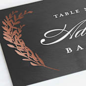 "Lux branch" - Place Cards in Pepper by Stacey Meacham - Detail