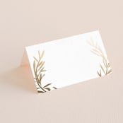 "laurel monogram" - Place Cards in Cotton by Stacey Meacham - Blank front