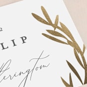 "laurel monogram" - Place Cards in Cotton by Stacey Meacham - Detail