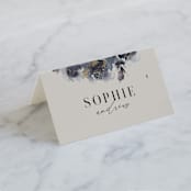 "Enchanted Blooms" - Place Cards in Midnight by Lori Wemple - Folded with Free Guest Printing