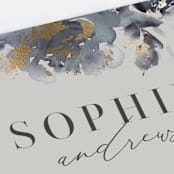 "Enchanted Blooms" - Place Cards in Midnight by Lori Wemple - Detail