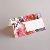 "Blossoms" - Place Cards in Blush by Lori Wemple - Blank front