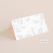 "Beloved" - Gloss-Press® Place Cards in Graphite by Design Lotus - Folded Back of Card