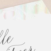 "Beloved" - Gloss-Press® Place Cards in Graphite by Design Lotus - Detail