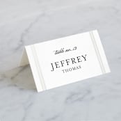 "Gilded Frame" - Gloss-Press® Place Cards in Cloud by Stacey Meacham - Folded with Free Guest Printing