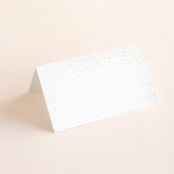 "Promise" - Gloss-Press® Place Cards in Snow by Design Lotus - Blank front