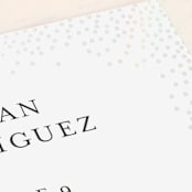 "Promise" - Gloss-Press® Place Cards in Snow by Design Lotus - Detail