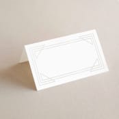 "Framed Deco Elegance" - Gloss-Press® Place Cards in Classic White by Kelly Schmidt - Blank front