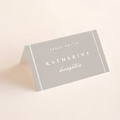 "Refined style" - Gloss-Press® Place Cards in Pearl by Stacey Meacham - Folded with Free Guest Printing