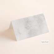 "Chic Wreath" - Gloss-Press® Place Cards in Cloud by Kelly Schmidt - Folded Back of Card