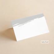 "Halcyon" - Gloss-Press® Place Cards in Snow by Leah Bisch - Folded Back of Card