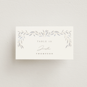 "Clarity" - Gloss-Press® Place Cards in Cloud by Ana Sharpe - Front with Free Guest Printing