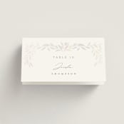 "Clarity" - Gloss-Press® Place Cards in Cloud by Ana Sharpe - Folded with Free Guest Printing