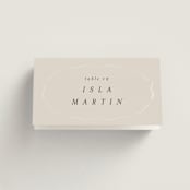 "Kumamoto" - Gloss-Press® Place Cards in Pearl by Ani Somi - Folded with Free Guest Printing