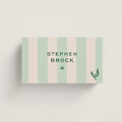 "Rhode" - Place Cards - Chicken in Mint by Megan Davis - Front with Free Guest Printing