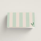 "Rhode" - Place Cards - Chicken in Mint by Megan Davis - Blank front