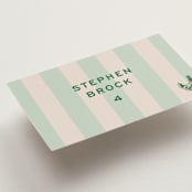 "Rhode" - Place Cards - Chicken in Mint by Megan Davis - Detail