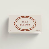 "Pearl" - Place Cards - Fish in Champagne by Baumbirdy - Folded with Free Guest Printing