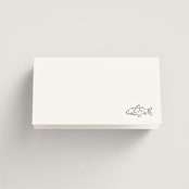 "simple" - Place Cards - Fish in Ink by Kelly Watkins - Blank front