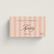"A Simple Stripe Meal Choice" - Place Cards - Fish in Candy by Susan Zinader - Front with Free Guest Printing