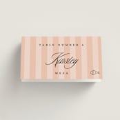 "A Simple Stripe Meal Choice" - Place Cards - Fish in Candy by Susan Zinader - Folded with Free Guest Printing