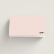"Hepburn" - Place Cards - Fish in Rose by Megan Davis - Blank front