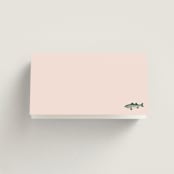 "Hepburn" - Place Cards - Fish in Rose by Megan Davis - Folded Back of Card