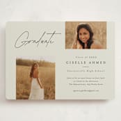 "DUO" - Graduation Party Invitations in Bone by Stacey Meacham - Front